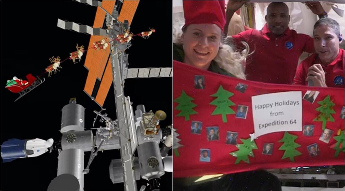 Guarda: quando gli astronauti sulla Stazione Spaziale Internazionale celebrano il Natale nello spazio e Babbo Natale li visita